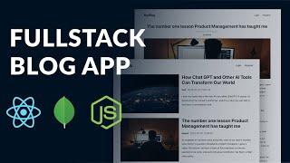 Build a Fullstack Blog App using MERN mongo express react node