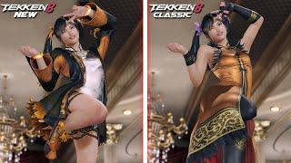 Tekken 8 - All Character Costumes Comparison New Outfits vs Tekken 7 Outfits