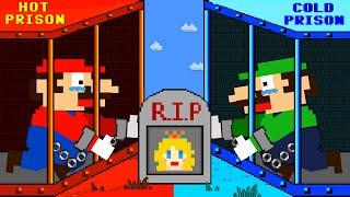 Mario and Luigi R.I.P Peach in Prison Hot vs Cold Challenge...Please Come Back  Game Animation