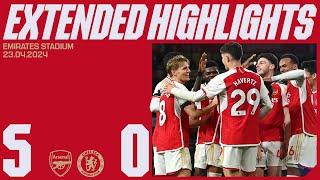EXTENDED HIGHLIGHTS  Arsenal vs Chelsea 5-0  Trossard White 2 Havertz 2