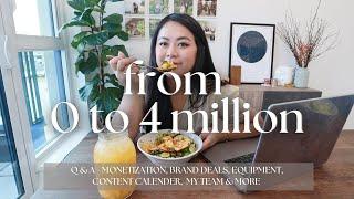 From 0 to 4 Million - My Journey  Q&A monetization tips my team equipment & more  TiffyCooks