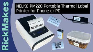 NELKO PM220 Portable Thermal Label Printer for Phone or PC