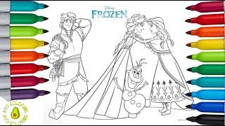 Disney Princess Frozen Elsa and Anna Coloring Pages  Frozen Elsa Anna Kristoff Olaf #69