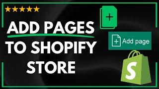  How to ADD PAGES TO SHOPIFY STORE - FULL UPDATED GUIDE 