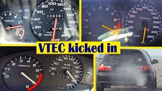 Best of Honda VTEC Turbo  Type R  Acceleration & Sound -  Compilation vtec kicked in yo