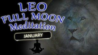 LEO Full Moon Meditation January 2024 guided  Activate your INNER LION heart opening