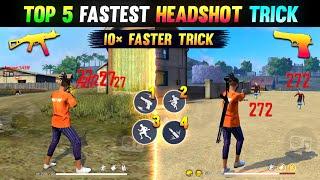 Top 5 Headshot Trick For M1887 Ump & Desert Eagle   One Tap Headshot Trick  Free Fire #10