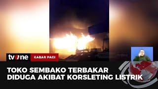 Korsleting Listrik 5 Bangunan Toko di Pasar Lama Cikarang Ludes Terbakar  Kabar Pagi tvOne