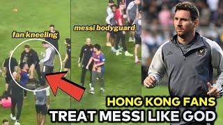 Hong Kong fans treat Messi like God