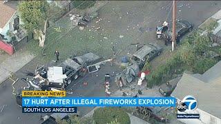 South LA fireworks explosion occurred after catastrophic failure during planned detonation  ABC7