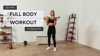 30 Min Full Body Dumbbell Strength Workout IntermediateAdvanced with Chloe Burton