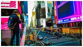 A walk through Times Square in New York City on 2022-05-04 4K