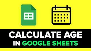 Calculate Age Using Date of Birth in Google Sheets