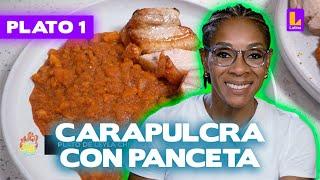 Plato 1 Carapulcra con panceta  El Gran Chef famosos