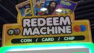 The Redeem Machine cardcoinchip redemption kiosk Andamiro USA IAAPA 2018