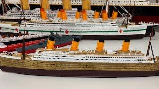 We Reviewed All the ships Lined up  Gold Titanic Britannic Lego Titanic  and their Sinking video