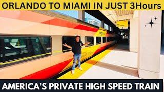 AMERICAS FIRST PRIVATE HIGH SPEED TRAIN JOURNEY  ORLANDO TO MIAMI in 3 Hours America Bullet Train