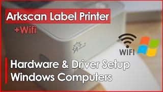 How to setup WiFi wireless shipping label printer on Windows Computer Pairing IP address & Driver