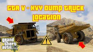 GTA V -  HVY Dump Truck Spawn Location in Story Mode XBOX PC PS4 PS5