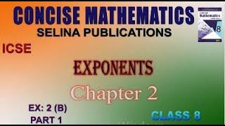 Selina Concise Mathematics Class 8 ICSE Solutions Chapter 2 B Exponents