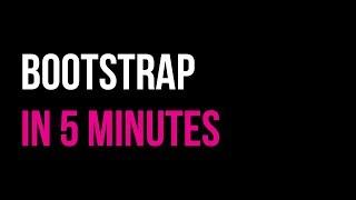 Learn Bootstrap in 5 minutes  Responsive Website Tutorial  Code in 5