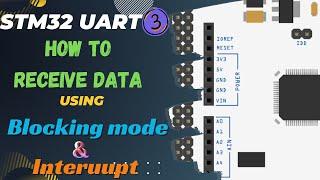 STM32 UART #3  Receive Data in Blocking Mode & Interrupt