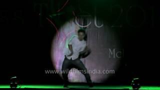 Absurb male dance performance at Miss Tibet beauty contest