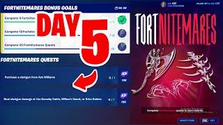 How To Complete Fortnitemares quests in Fortnite - All fortnitemares quest Day 5 challenges