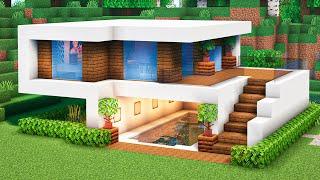 Как Построить Красивый Дом в Майнкрафте с Бассейном  Майнкрафт Постройки