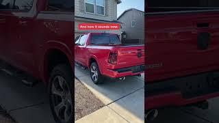 This New Exhaust on my Ram 1500 sounds SO GOOD   Before & After COLD START  B2 Fabrication