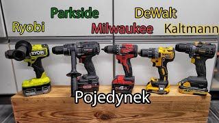 DeWalt vs Parkside vs Milwaukee vs Ryobi vs Kaltmann - Porównanie Wkrętarek