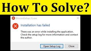How To Fix DiscordSetup.exe Installation Has Failed Error Windows 1087