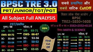 BPSC TRE 3.0  Final Cutoff  All subjects सबकी मेरिट गई नीचे  कट ऑफ का मामला खत्म  #bpsc