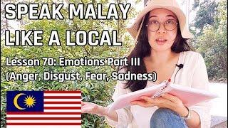 Speak Malay Like a Local - Lesson 70  Emotions Part III Anger Disgust Fear & Sadness
