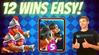 HOW TO GET 12 WINS in Clash Royale - 12 Win Classic Challenge Gameplay w Royal Hogs 3 Musketeers