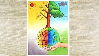 Environment day poster painting Save tree save earth drawing save nature