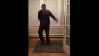 Man bangs his elbow doing Carlton Dance