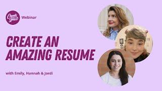 Get that Job How to Build the Perfect Resume  Canva Webinar