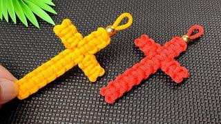 Super Easy Paracord Lanyard Keychain  How to make a Paracord Key Chain Handmade DIY Tutorial #25