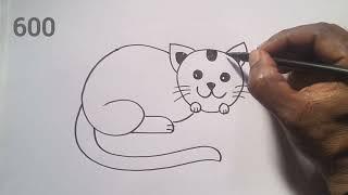 how to draw cat drawing easy step by step@aaravdrawingcreative1112