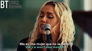 Miley Cyrus - Wonder Woman  Lyrics + Español  Backyard Sessions