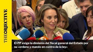 El PP exige la dimisión del fiscal general del Estado por su «ordeno y mando en contra de la ley»