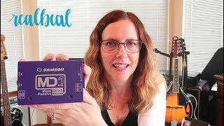 Samson MD1 Mono Passive Direct Box  Unboxing and Demo