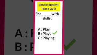 Simple present tense quiz  #shorts #learnenglish  Sunshine English