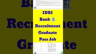 IDBI Bank Recruitment 2024  IDBI Bank Vacancy 2024  IDBI Assistant Manager 2024 Notification