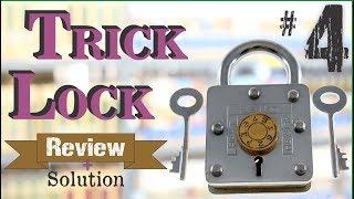 TRICK LOCK #4 - Review and Solution - Puzzle Lock from Puzzle Master