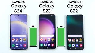 Samsung S24 vs S23 vs S22 Battery Drain Test  Samsung S24 Battery Test