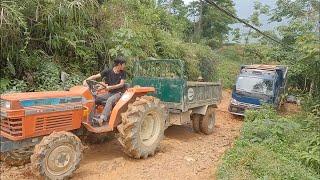 Nhật Ký Cầu Khe Trang T20 Ngày mưa kịch tính trâu sắt tracto giải cứu xe vật liệu xa lầy