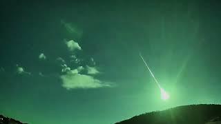 Fabulous view of blue meteor over SpainPortugal May 18th 2024 #asmr #trending #news