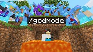 Minecraft Manhunt but I secretly used GOD MODE...